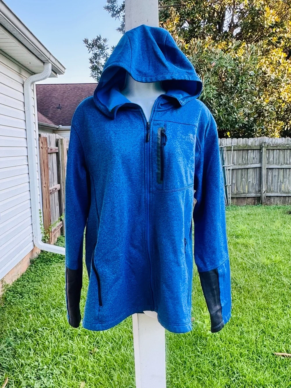 THE NORTHFACE Canyon Land Men's Royal Blue Full‑Zip Hooded Performance Jacket
